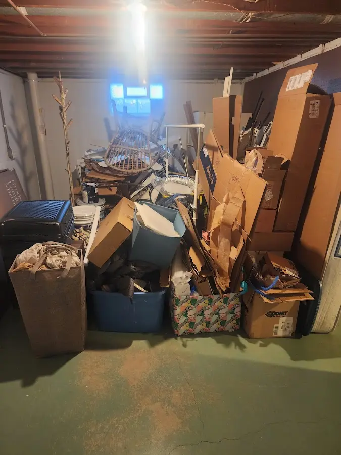 Roll-off dumpster container at job site for Roll Off Dumpster Rental in Harrison